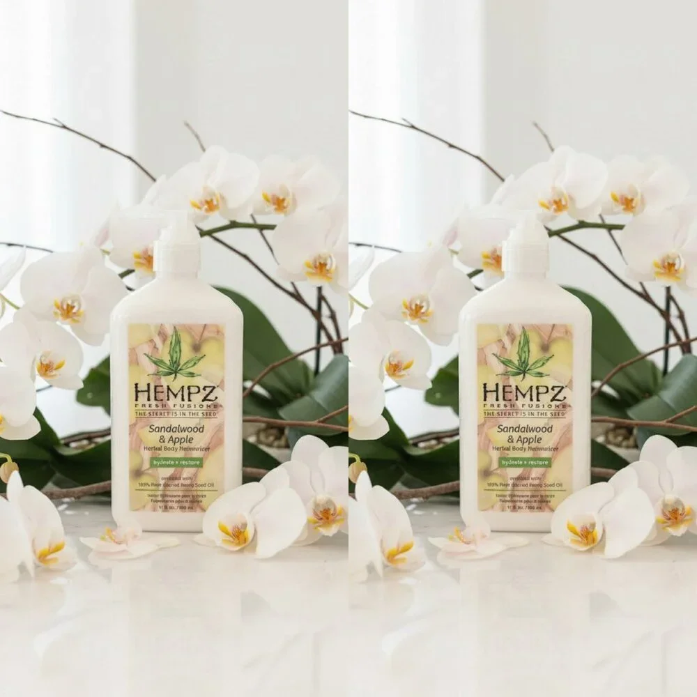 Hempz Sandalwood & Apple Herbal Body Moisturizer 17 oz_ 2 units